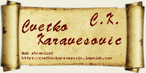Cvetko Karavesović vizit kartica